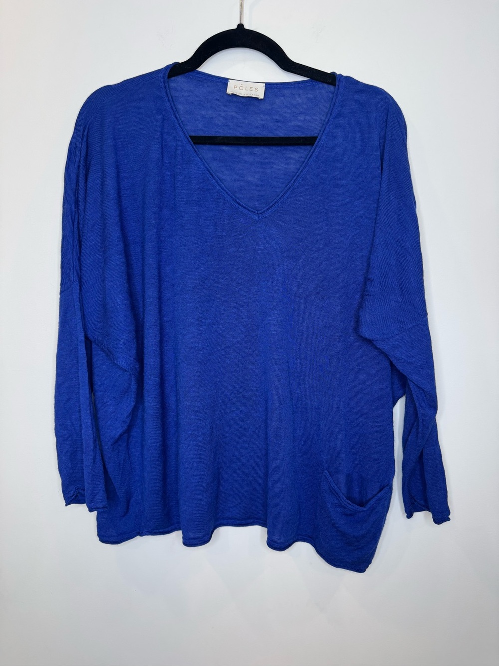Maison Montagut V neck Bali pull linen blend sz M